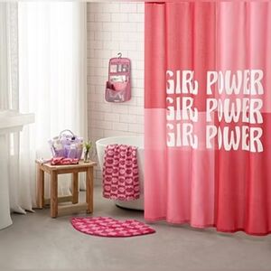 Girl power shower curtain